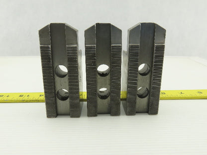 Serrated 1.5mm x 60° Soft Steel Lathe 8" Chuck Step Jaws Set of 3