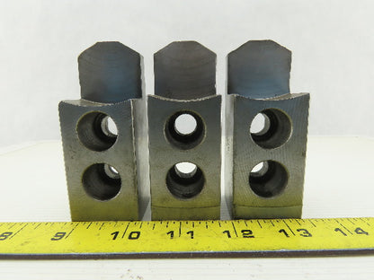 Serrated 1.5mm x 60° Soft Steel Lathe 8" Chuck Step Jaws Set of 3