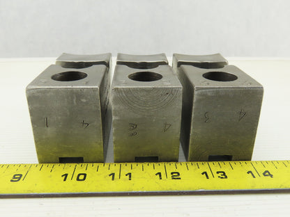 Vertech KT8200P Serrated 1.5mm x 60° Soft Steel Lathe 8" Chuck Jaws Set of 3