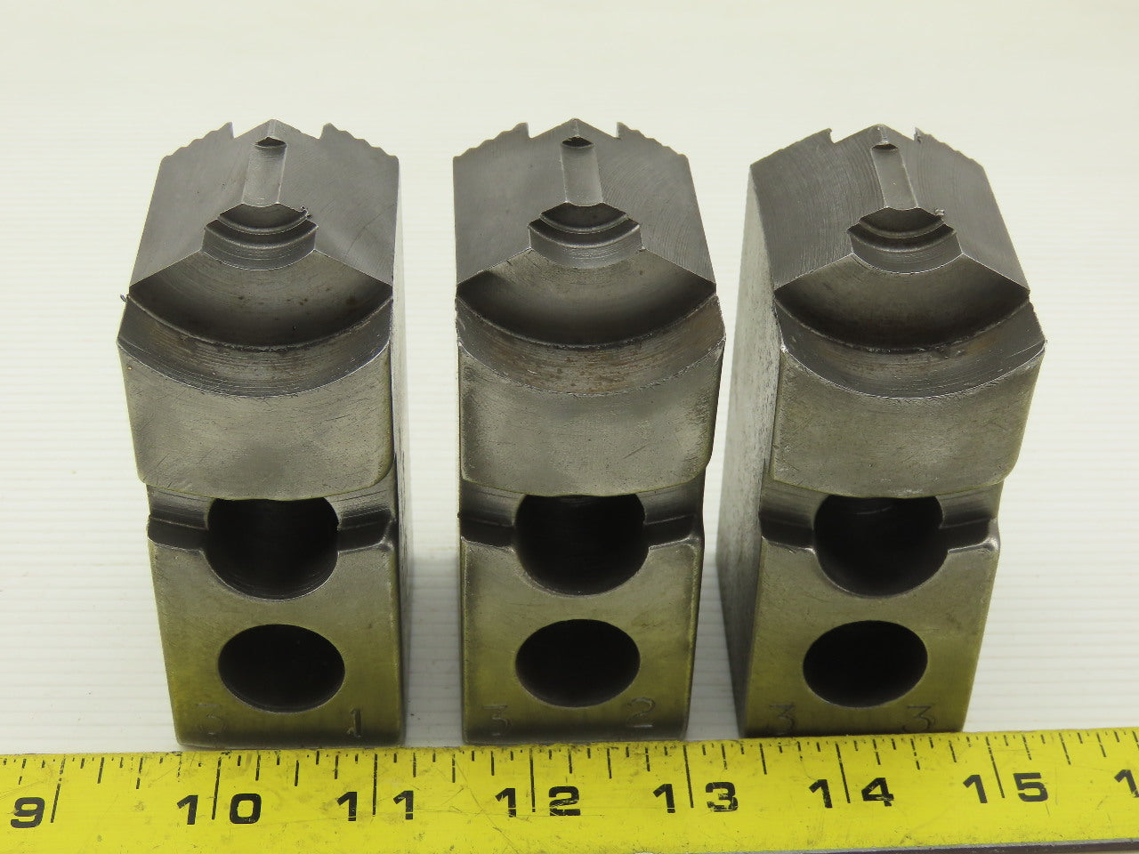 Vertech KT8200P Serrated 1.5mm x 60° Soft Steel Lathe 8" Chuck Jaws Set of 3
