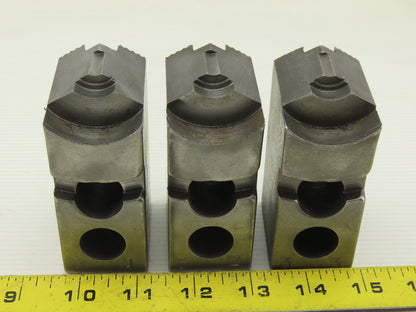 Vertech KT8200P Serrated 1.5mm x 60° Soft Steel Lathe 8" Chuck Jaws Set of 3