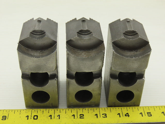 Vertech KT8200P Serrated 1.5mm x 60° Soft Steel Lathe 8" Chuck Jaws Set of 3