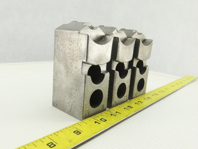 Vertech KT8200P Serrated 1.5mm x 60° Soft Steel Lathe 8" Chuck Jaws Set of 3