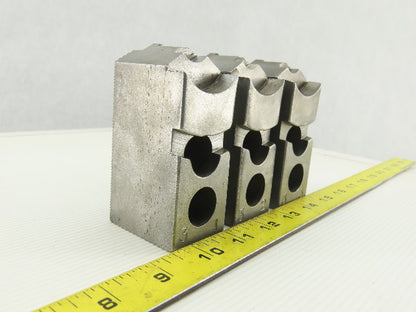 Vertech KT8200P Serrated 1.5mm x 60° Soft Steel Lathe 8" Chuck Jaws Set of 3