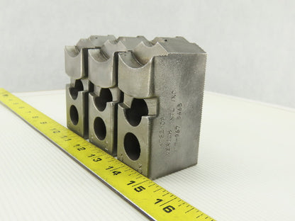 Vertech KT8200P Serrated 1.5mm x 60° Soft Steel Lathe 8" Chuck Jaws Set of 3