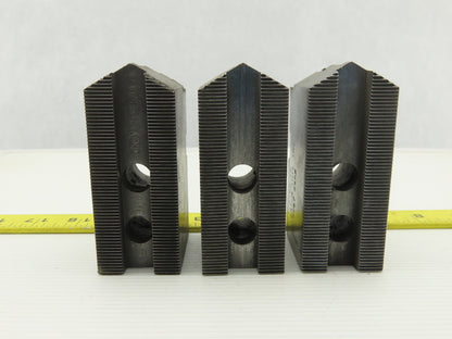 Vertech KT8200P Serrated 1.5mm x 60° Soft Steel Lathe 8" Chuck Jaws Set of 3