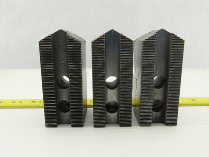 Vertech KT8200P Serrated 1.5mm x 60° Soft Steel Lathe 8" Chuck Jaws Set of 3