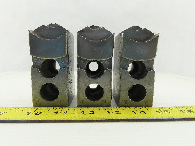 Vertech KT8200P Serrated 1.5mm x 60° Soft Steel Lathe 8" Chuck Jaws Set of 3