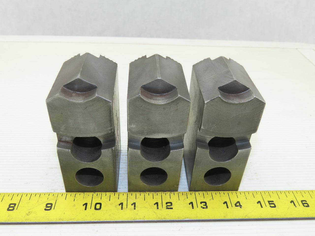 Vertech KT200P Serrated 1.5mm x 60° Soft Steel Lathe 8" Chuck Jaws Set of 3