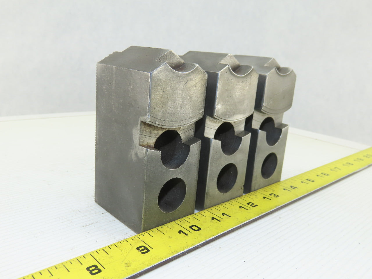 Vertech KT200P Serrated 1.5mm x 60° Soft Steel Lathe 8" Chuck Jaws Set of 3