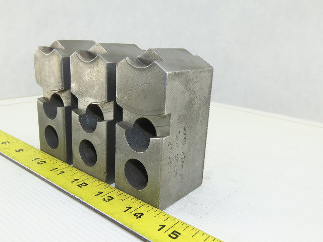 Vertech KT200P Serrated 1.5mm x 60° Soft Steel Lathe 8" Chuck Jaws Set of 3