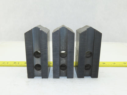Vertech KT200P Serrated 1.5mm x 60° Soft Steel Lathe 8" Chuck Jaws Set of 3