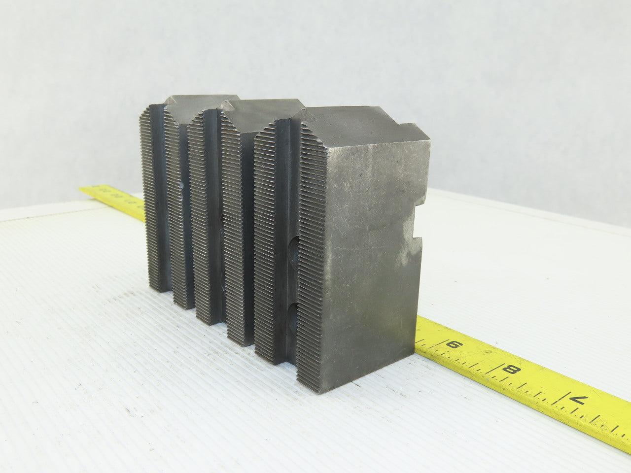 Vertech KT200P Serrated 1.5mm x 60° Soft Steel Lathe 8" Chuck Jaws Set of 3