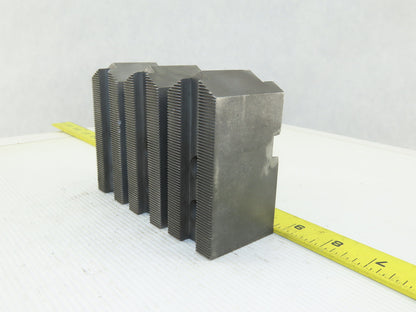 Vertech KT200P Serrated 1.5mm x 60° Soft Steel Lathe 8" Chuck Jaws Set of 3