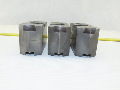Vertech KT200P Serrated 1.5mm x 60° Soft Steel Lathe 8" Chuck Jaws Set of 3