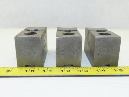 Vertech KT200P Serrated 1.5mm x 60° Soft Steel Lathe 8" Chuck Jaws Set of 3