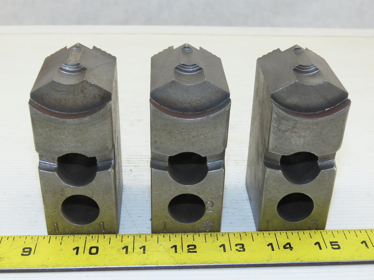 Vertech KT200P Serrated 1.5mm x 60° Soft Steel Lathe 8" Chuck Jaws Set of 3