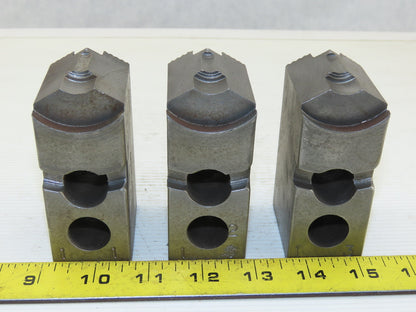 Vertech KT200P Serrated 1.5mm x 60° Soft Steel Lathe 8" Chuck Jaws Set of 3