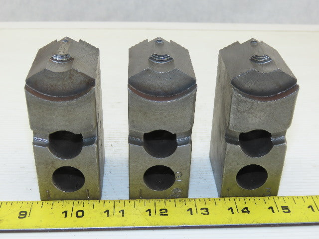 Vertech KT200P Serrated 1.5mm x 60° Soft Steel Lathe 8" Chuck Jaws Set of 3