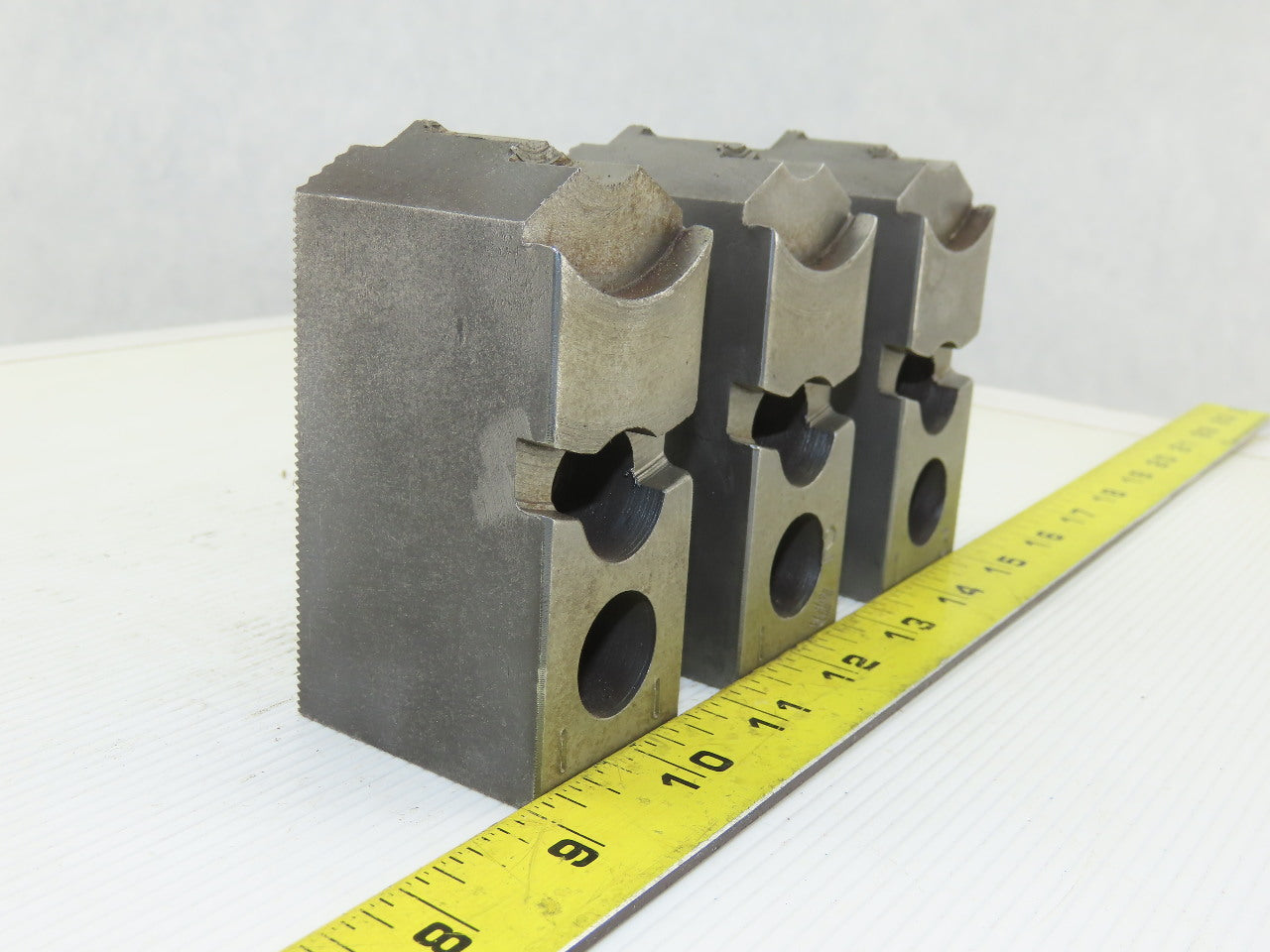 Vertech KT200P Serrated 1.5mm x 60° Soft Steel Lathe 8" Chuck Jaws Set of 3