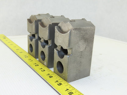 Vertech KT200P Serrated 1.5mm x 60° Soft Steel Lathe 8" Chuck Jaws Set of 3