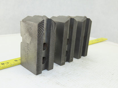 Vertech KT200P Serrated 1.5mm x 60° Soft Steel Lathe 8" Chuck Jaws Set of 3