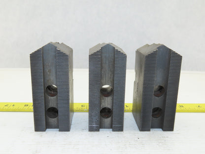 Vertech KT200P Serrated 1.5mm x 60° Soft Steel Lathe 8" Chuck Jaws Set of 3