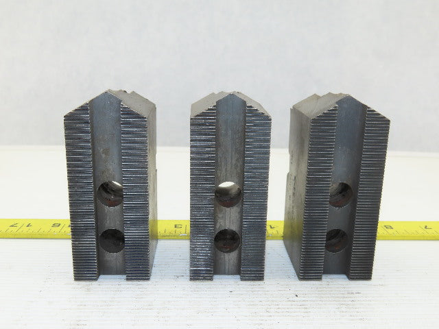 Vertech KT200P Serrated 1.5mm x 60° Soft Steel Lathe 8" Chuck Jaws Set of 3