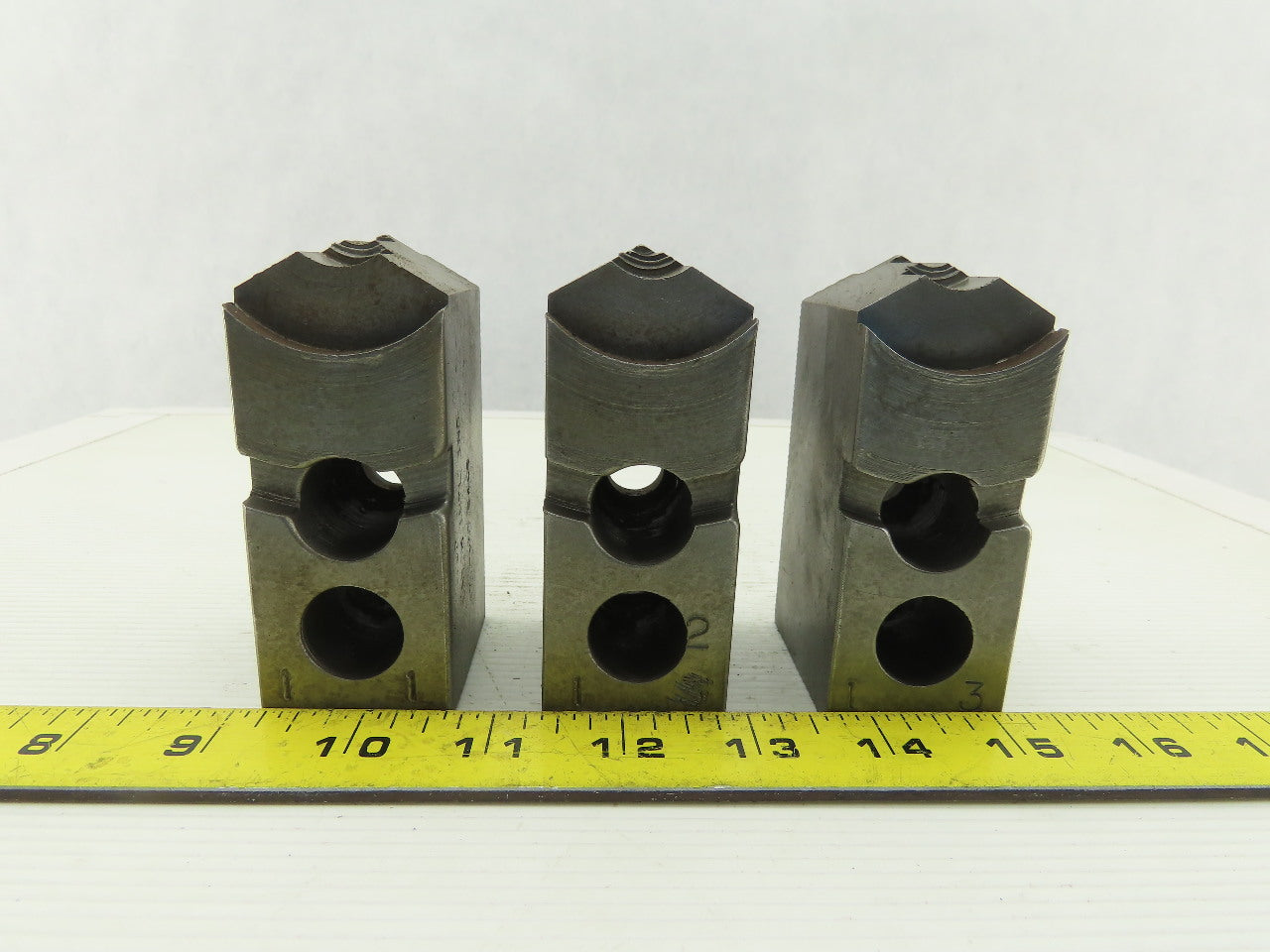 Vertech KT200P Serrated 1.5mm x 60° Soft Steel Lathe 8" Chuck Jaws Set of 3