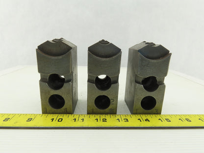 Vertech KT200P Serrated 1.5mm x 60° Soft Steel Lathe 8" Chuck Jaws Set of 3