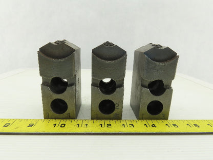 Vertech KT200P Serrated 1.5mm x 60° Soft Steel Lathe 8" Chuck Jaws Set of 3