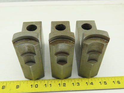 Dillon KW8HP ID Step Serrated 1.5mm x 60° Soft Steel Lathe 8" Chuck Jaw Set of 3