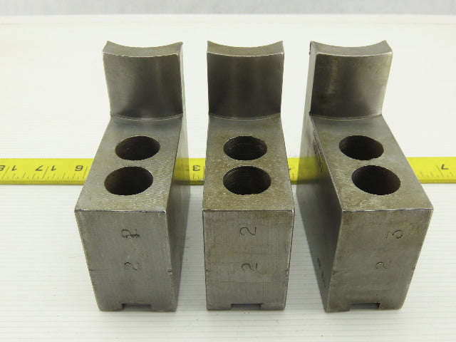 Dillon KW8HP ID Step Serrated 1.5mm x 60° Soft Steel Lathe 8" Chuck Jaw Set of 3