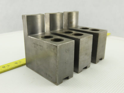 Dillon KW8HP ID Step Serrated 1.5mm x 60° Soft Steel Lathe 8" Chuck Jaw Set of 3