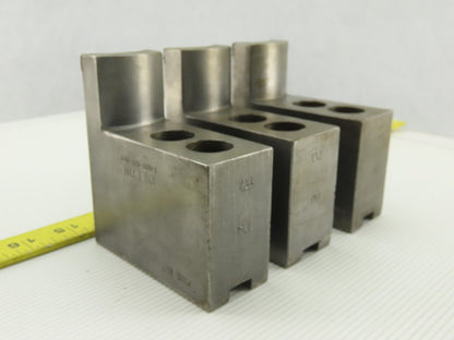 Dillon KW8HP ID Step Serrated 1.5mm x 60° Soft Steel Lathe 8" Chuck Jaw Set of 3