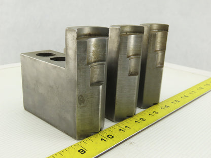 Dillon KW8HP ID Step Serrated 1.5mm x 60° Soft Steel Lathe 8" Chuck Jaw Set of 3