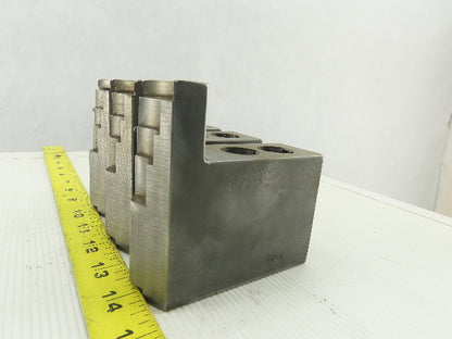Dillon KW8HP ID Step Serrated 1.5mm x 60° Soft Steel Lathe 8" Chuck Jaw Set of 3