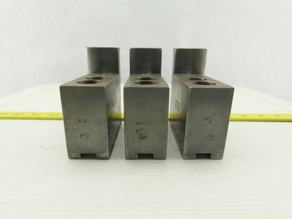 Dillon KW8HP ID Step Serrated 1.5mm x 60° Soft Steel Lathe 8" Chuck Jaw Set of 3