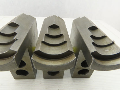 Dillon KW8HP ID Step Serrated 1.5mm x 60° Soft Steel Lathe 8" Chuck Jaw Set of 3