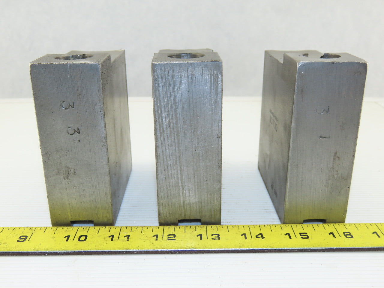 Dillon KW8HP Serrated 1.5mm x 60° Soft Steel Lathe 8" Chuck Jaw Set of 3