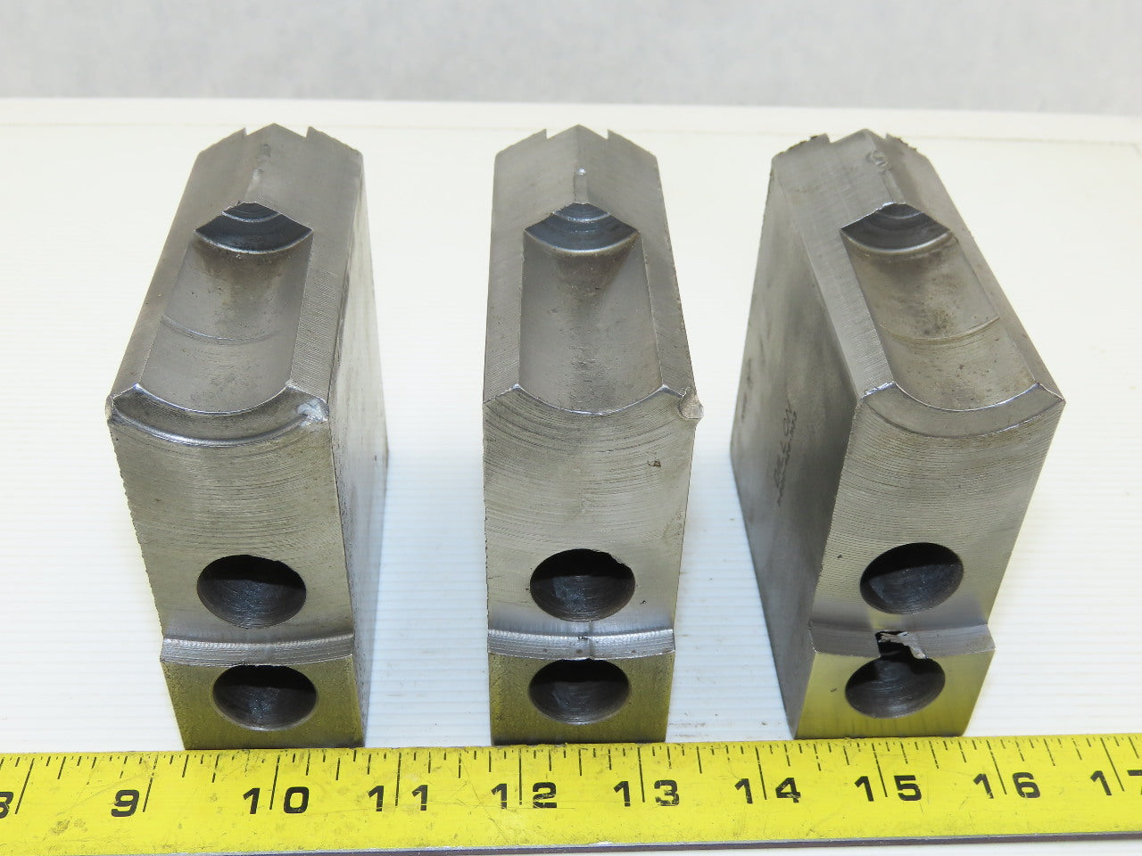 Dillon KW8HP Serrated 1.5mm x 60° Soft Steel Lathe 8" Chuck Jaw Set of 3