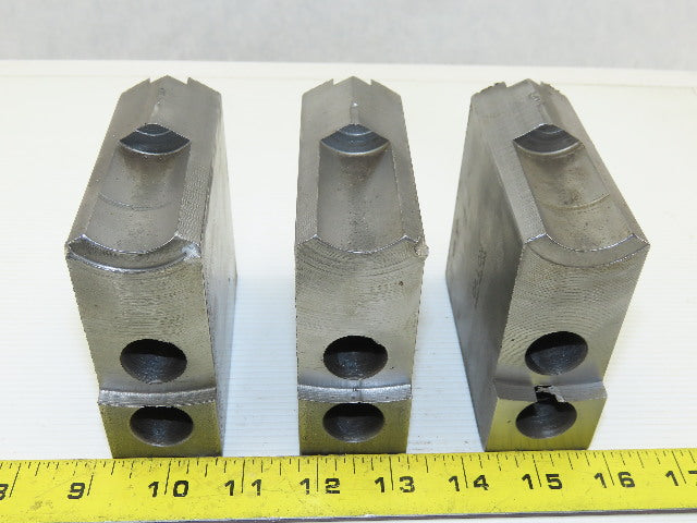 Dillon KW8HP Serrated 1.5mm x 60° Soft Steel Lathe 8" Chuck Jaw Set of 3