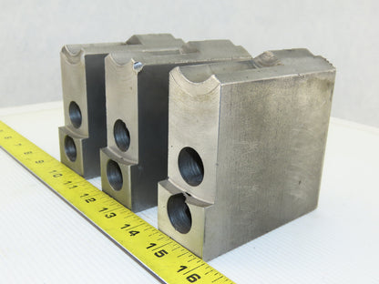 Dillon KW8HP Serrated 1.5mm x 60° Soft Steel Lathe 8" Chuck Jaw Set of 3