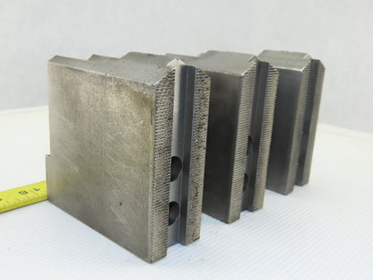 Dillon KW8HP Serrated 1.5mm x 60° Soft Steel Lathe 8" Chuck Jaw Set of 3