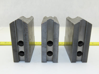 Dillon KW8HP Serrated 1.5mm x 60° Soft Steel Lathe 8" Chuck Jaw Set of 3