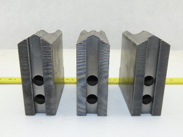 Dillon KW8HP Serrated 1.5mm x 60° Soft Steel Lathe 8" Chuck Jaw Set of 3