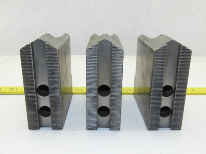 Dillon KW8HP Serrated 1.5mm x 60° Soft Steel Lathe 8" Chuck Jaw Set of 3
