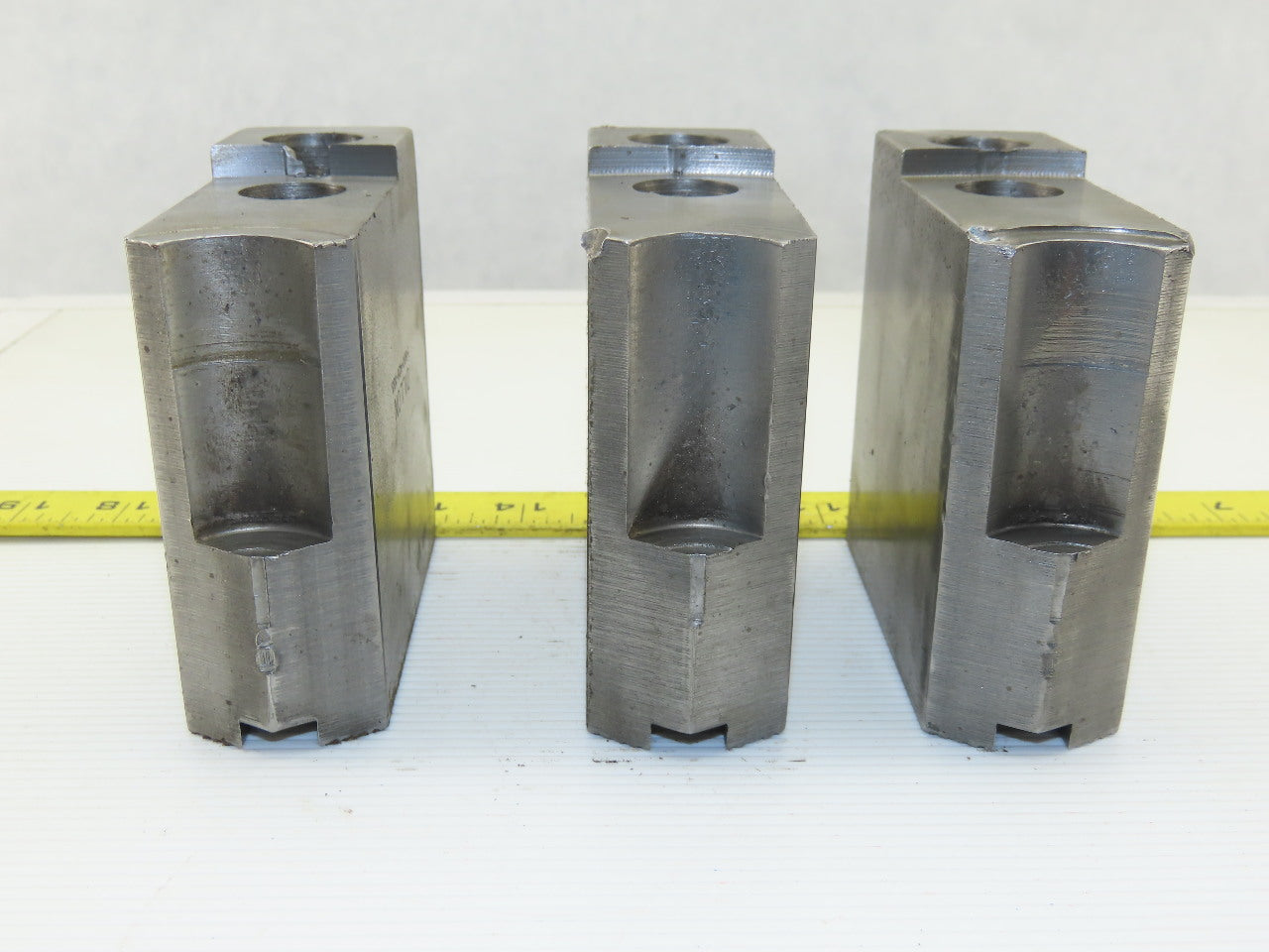 Dillon KW8HP Serrated 1.5mm x 60° Soft Steel Lathe 8" Chuck Jaw Set of 3