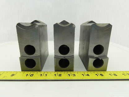 Dillon KW8HP Serrated 1.5mm x 60° Soft Steel Lathe 8" Chuck Jaw Set of 3