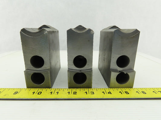 Dillon KW8HP Serrated 1.5mm x 60° Soft Steel Lathe 8" Chuck Jaw Set of 3